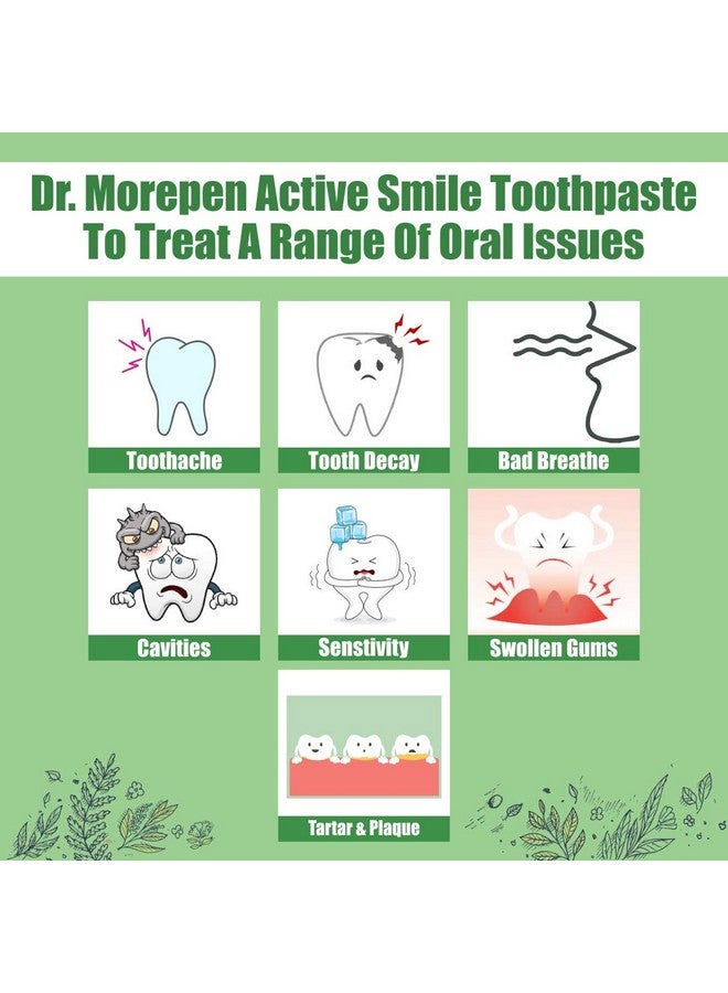 دكتور.موربين معجون أسنان أكتيف سمايل العشبي أيورفيدا للرجال والنساء، عبوة من معجون أسنان واحد (100 جم) - Image 5