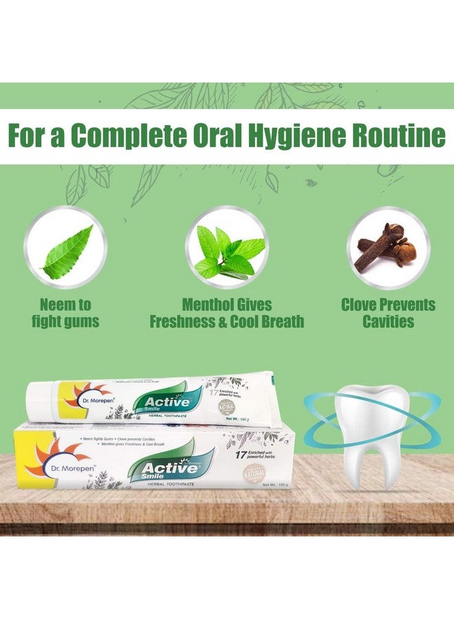 دكتور.موربين معجون أسنان أكتيف سمايل العشبي أيورفيدا للرجال والنساء، عبوة من معجون أسنان واحد (100 جم) - Image 2