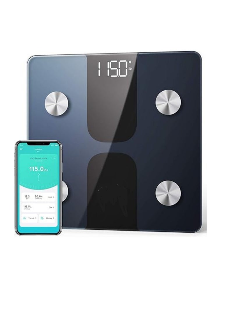 Generic Smart Bluetooth Body Fat Scale – Digital Bathroom Scale with 12 Health Metrics, BMI, Body Composition, Fitness Tracking – Black/White, lbs/kg  - Image 1