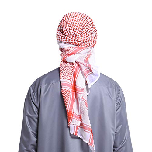 PURFUN Men'sLarge Arab Shemagh Turban Bandana Headscarf Breathable Soft Muslim Hijab Headband Shawl Keffiyeh Arabic Scarf Headcover - Image 3
