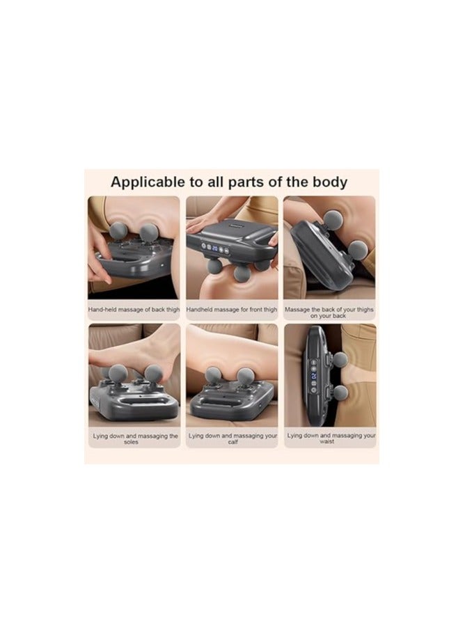 Generic 4 Heads Massage Gun with Armband Holder by JIUHE, Fitness and Endurance Exercise Accessory, Black, Battery Operated - Image 5