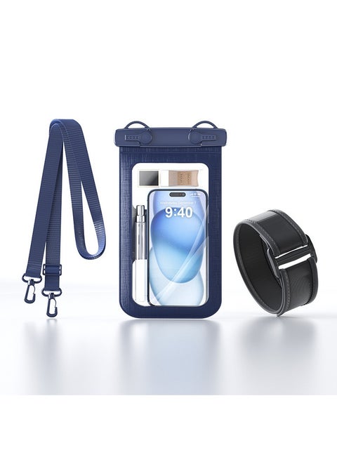 Armband Mobile Phone Waterproof Bag, Waterproof Phone Pouch, With Detachable Lanyard and Arm Strap, arm band, for most mobile Phones Waterproof Case Dry Bag for Beach, Swim, Boating, Hiking, Surfing