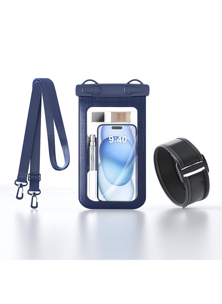 Armband Mobile Phone Waterproof Bag, Waterproof Phone Pouch, With Detachable Lanyard and Arm Strap, arm band, for most mobile Phones Waterproof Case Dry Bag for Beach, Swim, Boating, Hiking, Surfing