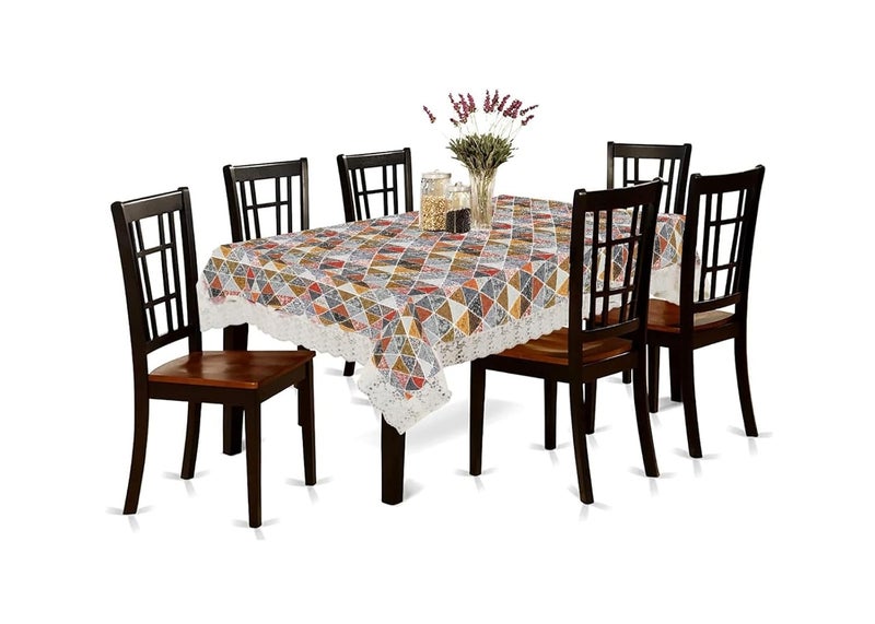 Rectangular Printed Table Cover PVC Table Cover Table Cloth Multicolor Size 60x90 in Multicolor17  - Image 1