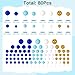 NACHLYNN 80 Pcs Cake Balls Decorations Mini Balloon Cake Topper Balls Foam Cupcake Toppers Balls for Cake Decorating Birthday Parties Weddings Anniversary Blue White Gold Series - Image 4