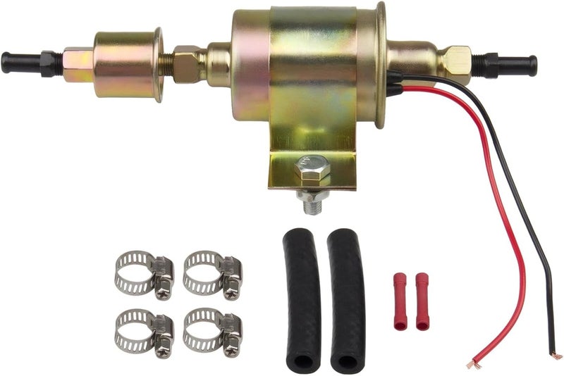 E8012S 12V Fuel Lift Pump, Electric Fuel Pump 5-9 Psi, Copper-Clad Aluminum with Hose Clamps for Automotive Replacement - Image 1