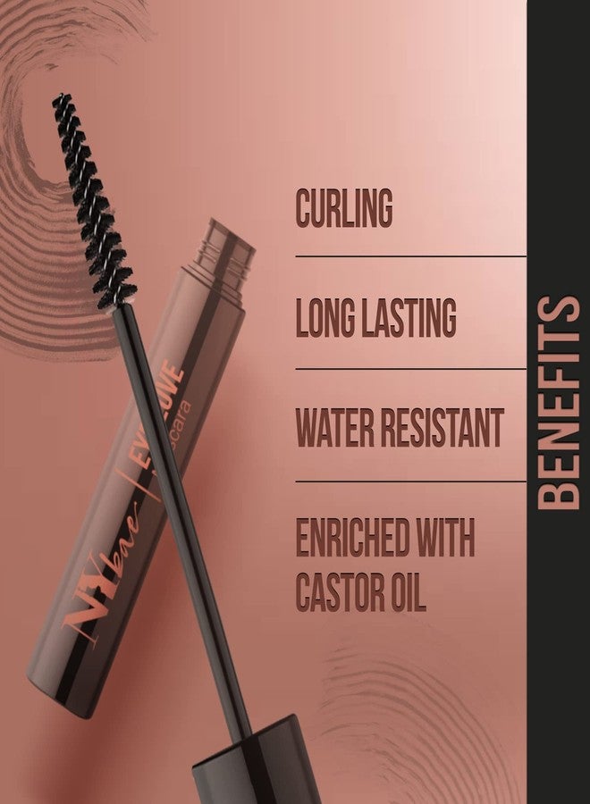 NY Bae Eye Love Curling Mascara | Moisturizing Long Lasting Black Mascara For Curled Eyelashes | Highly Pigmented Matte Finish Water Resistant Eye Makeup | Enriched With Castor Oil (8 ml) - Image 4