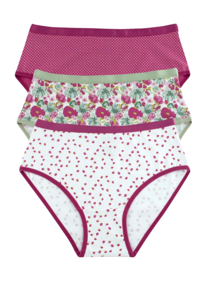 Milk Pack of 6 Printed Cotton Brief Panties Underwear for Women  - Image 4
