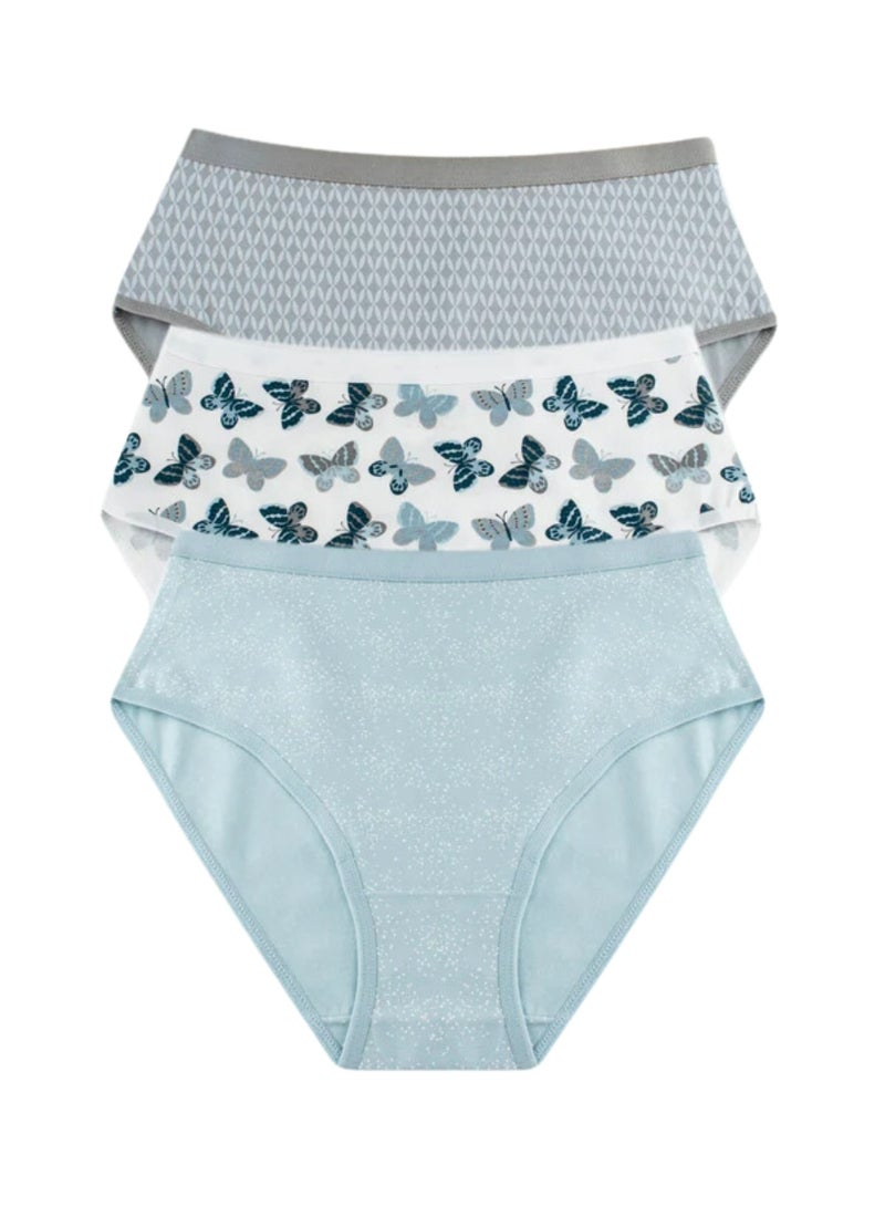 Milk Pack of 6 Printed Cotton Brief Panties Underwear for Women  - Image 5