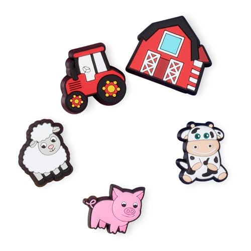 Crocs 5-Pack Shoe Charms | Jibbitz, Cutesey Farm Animal, One Size - Image 3