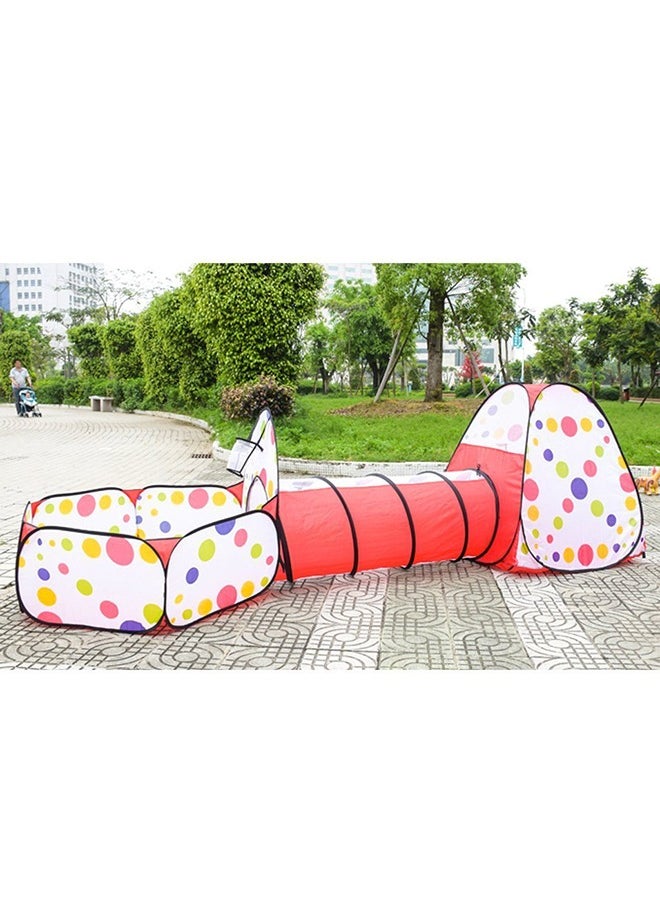 Generic - 3-In-1 Folding Tent With Tunnel Ball Pit Durable Sturdy Portable High Quality,Kids Ball Pits Tent 3in1/Set Combo Play Tent w/Play Tunnel Kids Toy Tents Children Folding Play House Portable Outdoor Indoor Toy Tent Princess Prince Castle Gifts Children Toys - Image 1