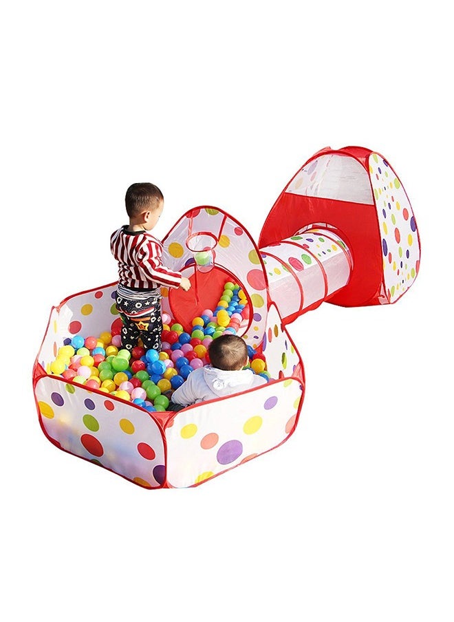 Generic - 3-In-1 Folding Tent With Tunnel Ball Pit Durable Sturdy Portable High Quality,Kids Ball Pits Tent 3in1/Set Combo Play Tent w/Play Tunnel Kids Toy Tents Children Folding Play House Portable Outdoor Indoor Toy Tent Princess Prince Castle Gifts Children Toys - Image 1