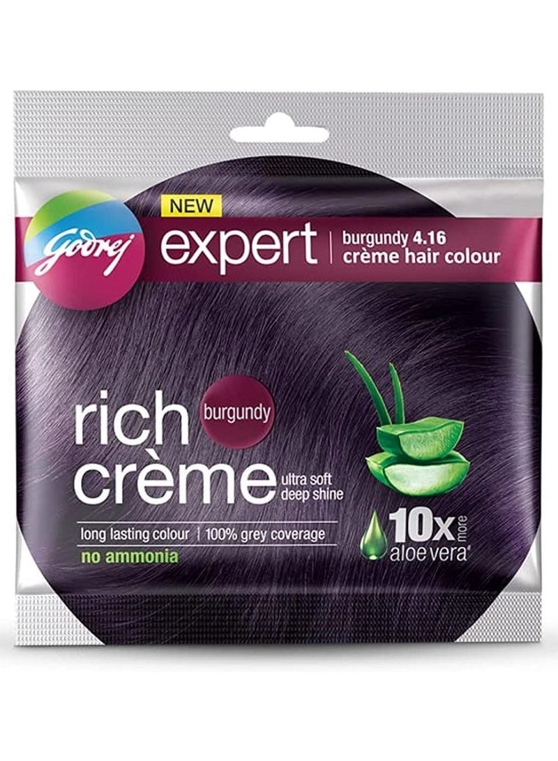 Godrej Expert Rich Creme Hair Color Burgundy 20g+20ml - Image 1