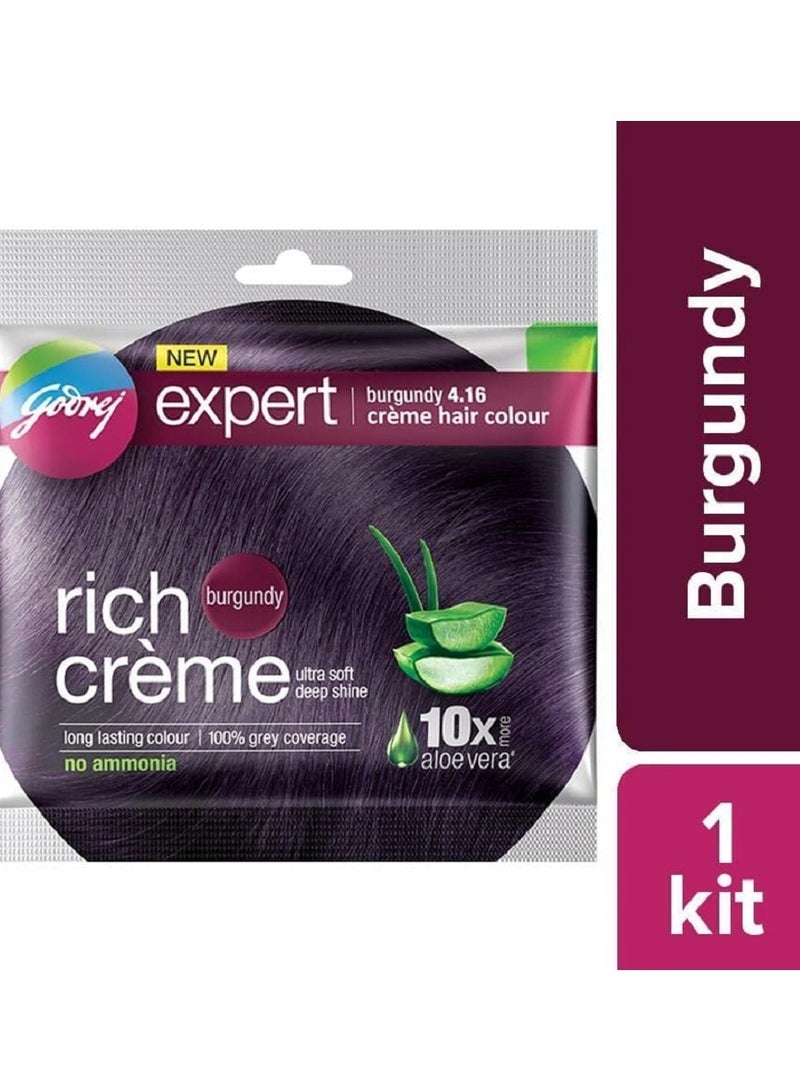 Godrej Expert Rich Creme Hair Color Burgundy 20g+20ml - Image 2