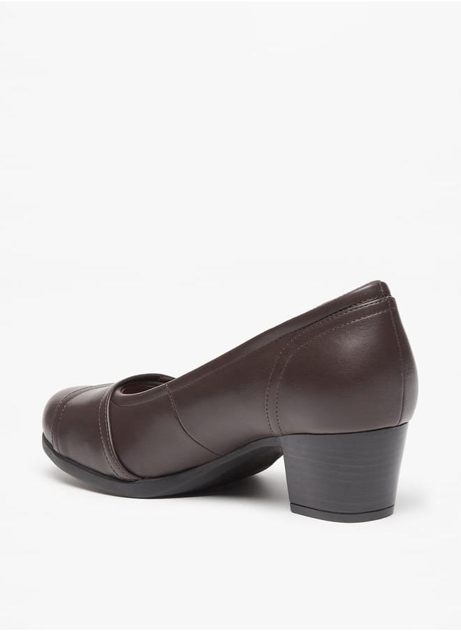 Le Confort - Womens Solid Slip-On Shoes With Block Heels - Image 1