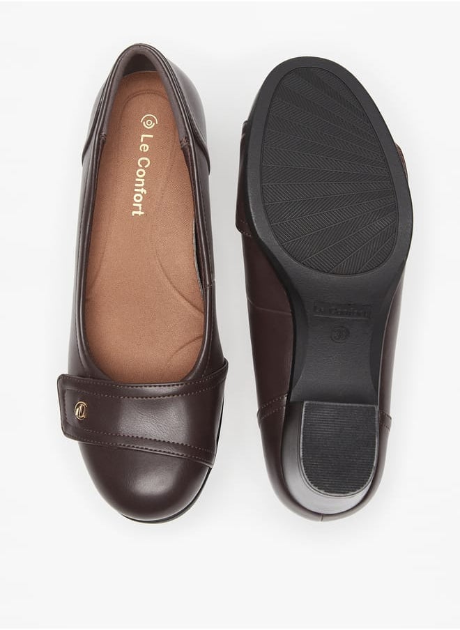 Le Confort - Womens Solid Slip-On Shoes With Block Heels - Image 1