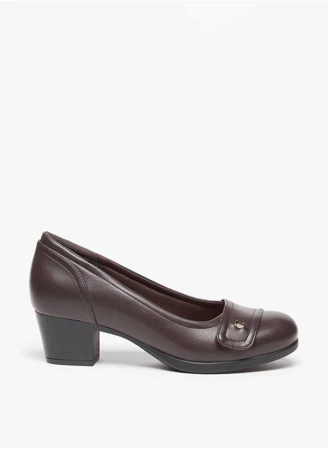 Le Confort - Womens Solid Slip-On Shoes With Block Heels - Image 1