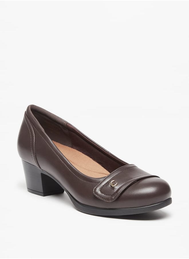 Le Confort - Womens Solid Slip-On Shoes With Block Heels - Image 1