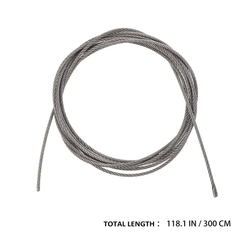 304 Stainless Steel Wire Rope 3mm 3 Meter 7x7 Cable for Outdoor Clothesline Deck Railing Lifting Pulling - Image 3