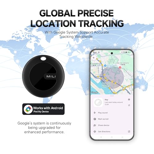 MiLi MiTag Bluetooth Tracker for Android, Google Certified Key Finder/Luggage Tracker/Item Locator, Smart Tracking Tag for Google Find My Device (Find Hub) App (White, 1PC) - Image 5