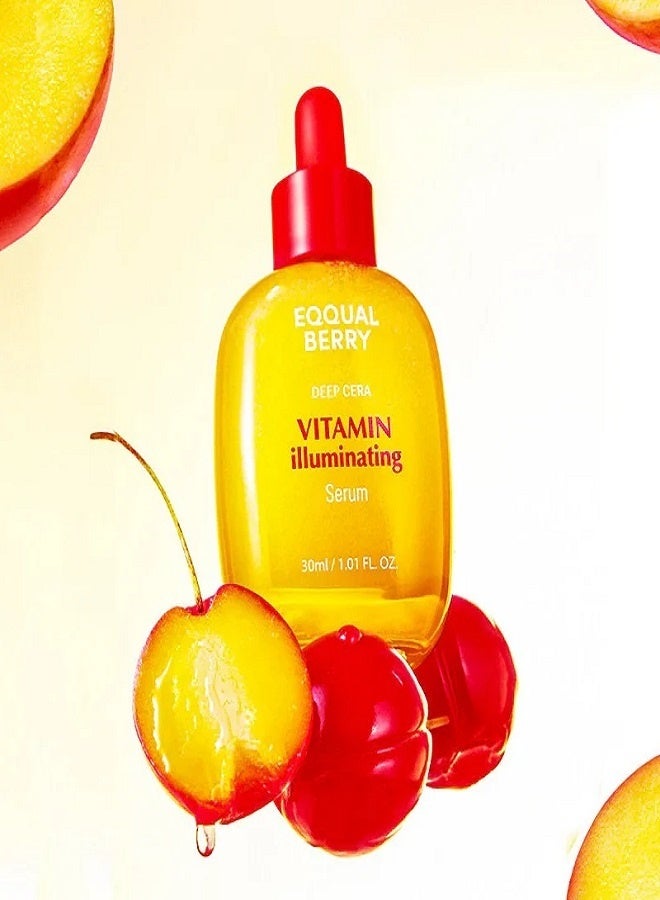 eqqualberry Vitamin Illuminating Serum – Brightening Vitamin C Serum with Niacinamide | Strengthens skin barrier | Hydrates using Ceramide and Hyaluronic Acid, 1.01oz / 30ml - Image 2