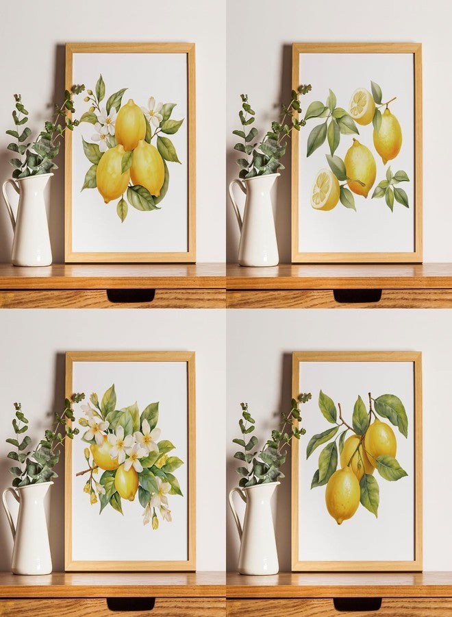 JXREQ Lemon Fruit Wall Art Decor for Home Kitchen Living Room Dining Room, Lemon Party Decorations Bathroom Decor, 8x10 Inch Unframed - Image 4