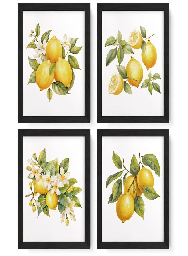 JXREQ Lemon Fruit Wall Art Decor for Home Kitchen Living Room Dining Room, Lemon Party Decorations Bathroom Decor, 8x10 Inch Unframed - Image 1