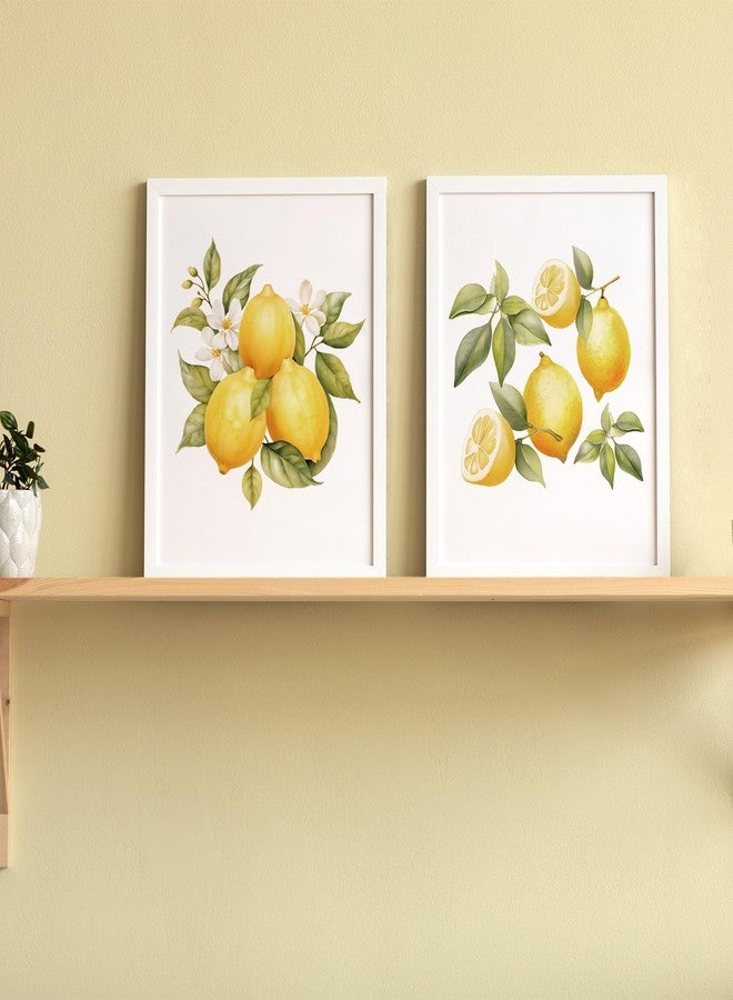 JXREQ Lemon Fruit Wall Art Decor for Home Kitchen Living Room Dining Room, Lemon Party Decorations Bathroom Decor, 8x10 Inch Unframed - Image 5