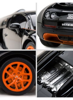 RASTAR RASTAR RC Car | 1:24 Bugatti Veyron 16.4 Grand Sport Vitesse Radio Remote Control Racing Toy Car Model Vehicle, Black/Orange  - Image 5