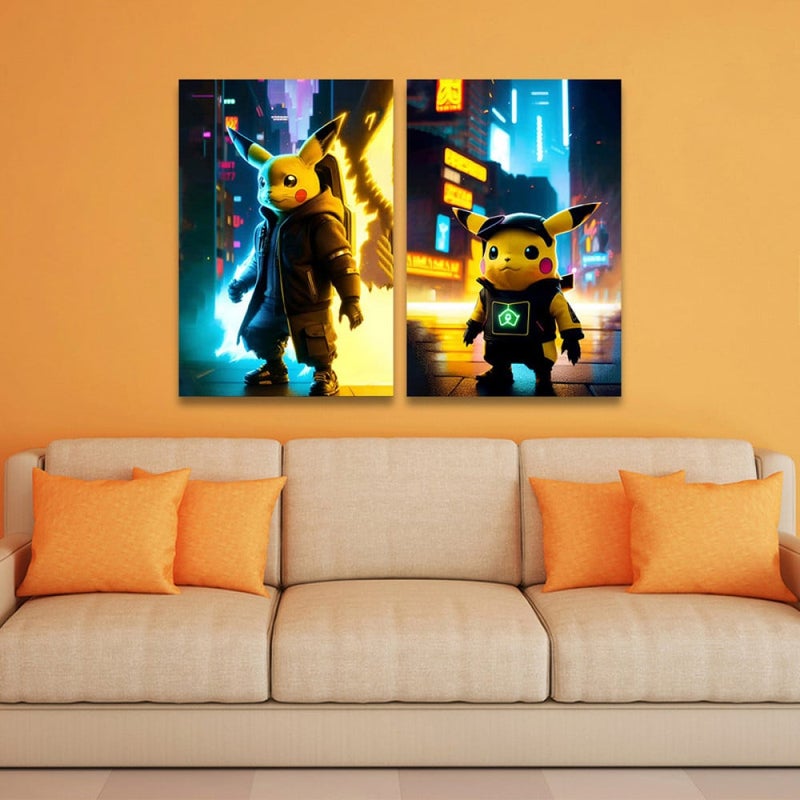 Marktna Two-piece canvas print with anime design - Image 1