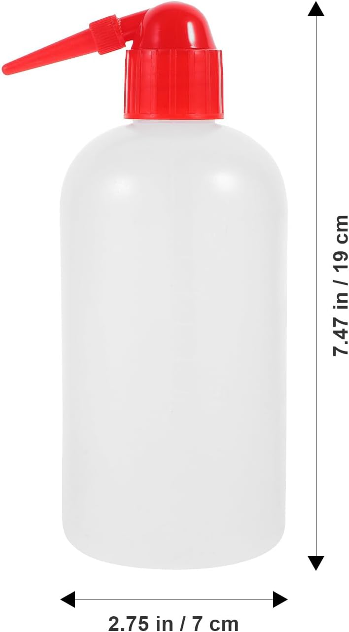 2 Pack 500ml Laboratory Plastic Wash Bottles with Narrow Pointed Spout and Measurement Scale, Squeeze Wash Bottles for Liquid Cleaning and Lab Use - Image 2