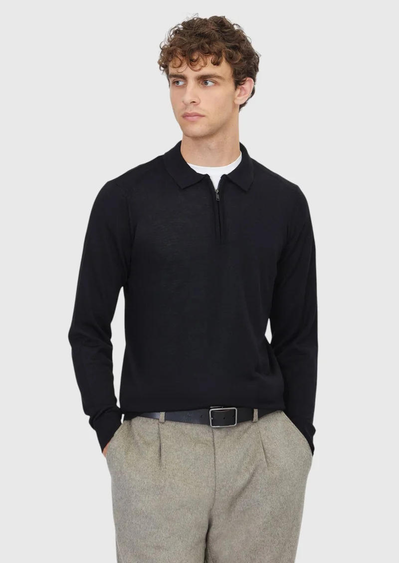 RAMSEY Black Knitwear Sweatshirt