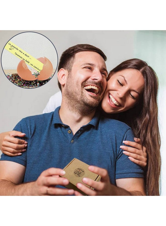 1DFAUL Sorpresa Anuncios de embarazo con huevo, Divertidos anuncios para bebés, Ideas para Regalos, huevos de codorniz perfectos para Abuelos, Futuro papá o Amigos - Image 3