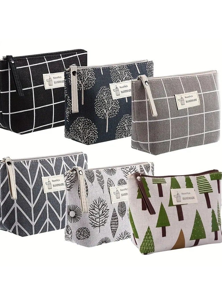 ORiTi Small & Roomy Canvas Cosmetic Bag: The Perfect Travel Makeup Bag for All Your Toiletries - Grey - Image 2