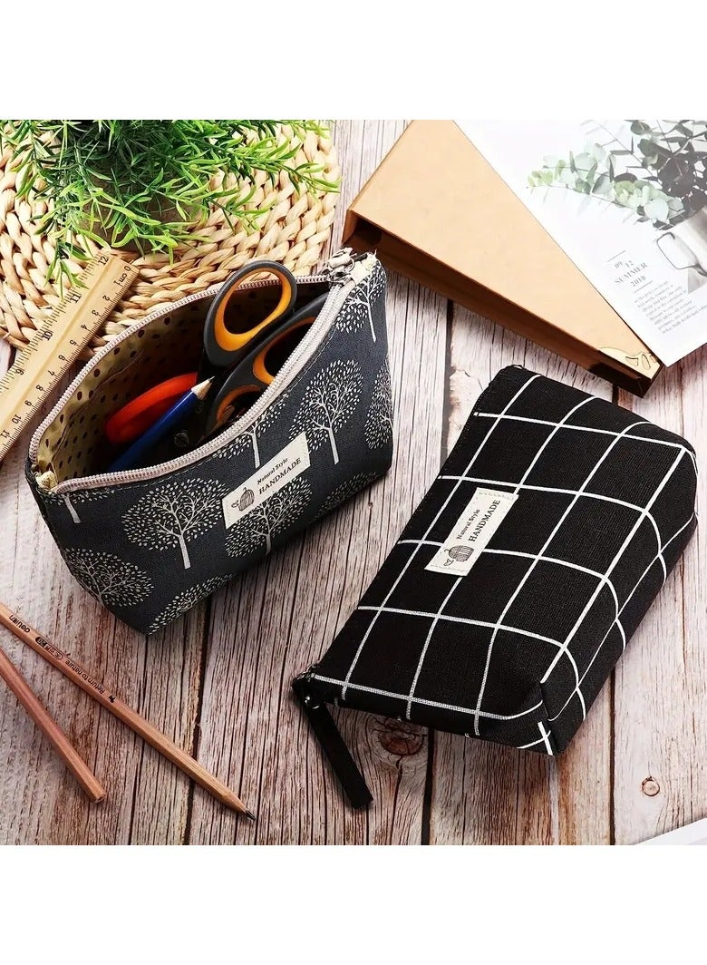 ORiTi Small & Roomy Canvas Cosmetic Bag: The Perfect Travel Makeup Bag for All Your Toiletries - Grey - Image 4