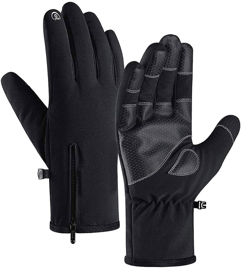 Jeniulet 100% Waterproof Winter Gloves -30â„‰ Warm Windproof All Fingers Touch Screen Gloves for Men Skiing and Outdoor Work