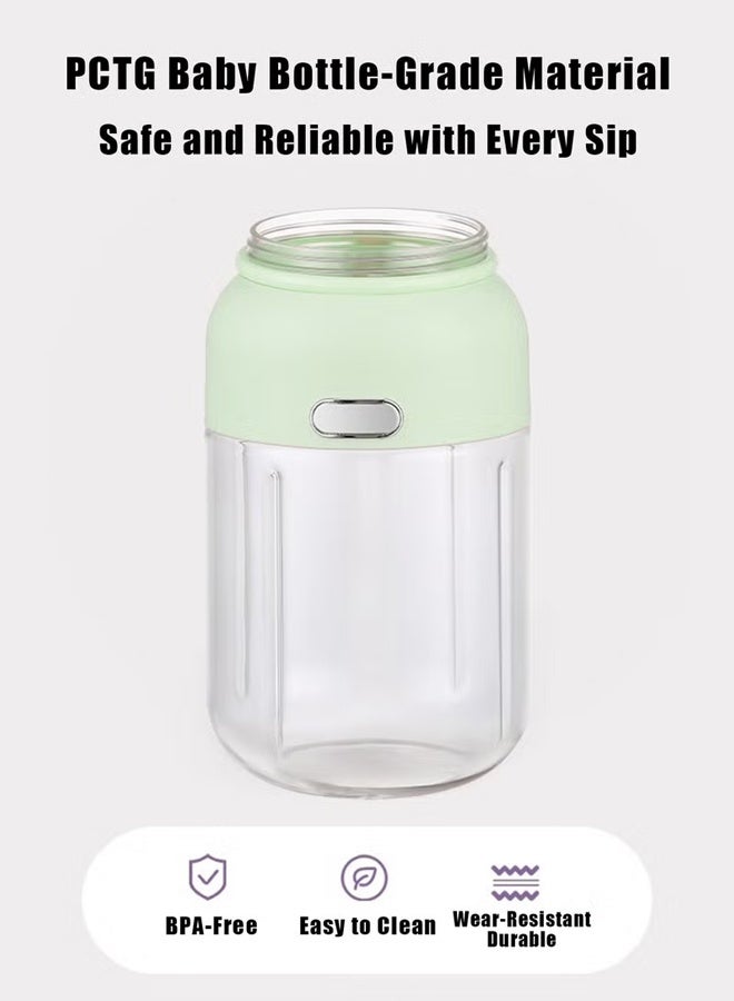 Poxvalzor High-Speed Blender/Mixer System/Juicer,Portable Wireless Juicer Cup,High-Speed 32-Blade Blender,1300ml Large Capacity,Juicing cup ton cup wireless large capacity portable household juicer multifunctional electric fruit juicer,Sport Lid Included, Multi-Scene Use for Office, Gym, Travel, Smoothies & Protein Drinks(Green) - Image 3