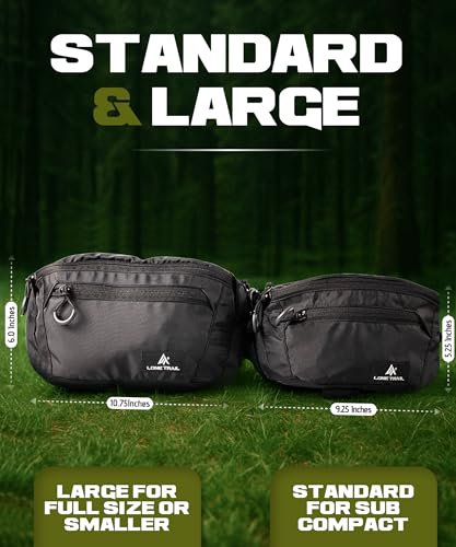 Lone Trail Large Concealed Carry Fanny Pack for Men Adjustable ccw fanny pack for Men Women for Hiking and Travel Quick Access Back Pockets Tactical Waist Packs Utility Holder Extra Strap - Image 3