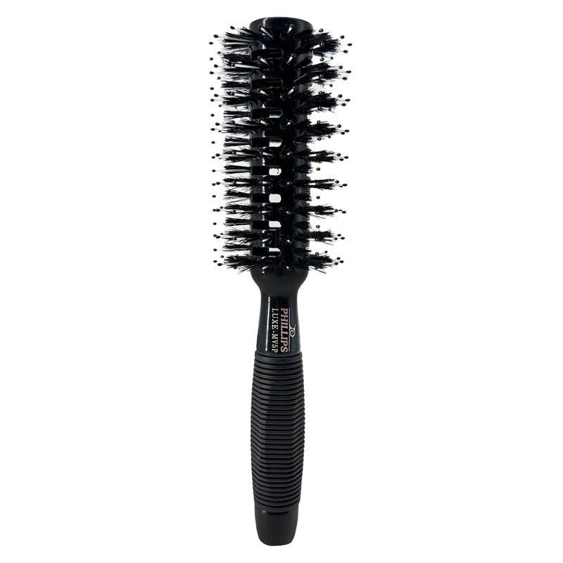 Phillips Brush Luxe Monster Vent 5 PolyTipped Professional Hair Brush 25 Diameter Barrel  Black  Rose Gold Vented Hairbrush Mixed Boar Hair  PolyTipped Nylon Bristles
