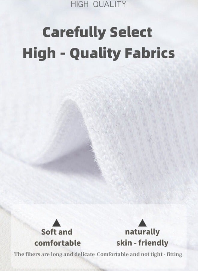 4 Pairs Men's 100% Cotton Athletic Crew Socks Mid - Calf, Ultra - Breathable, Superior Moisture - Wicking, Built for All - Round Sports, Reinforced Toes & Heels, Non - Slip Cuff, Ideal for Basketball, Football - Image 2