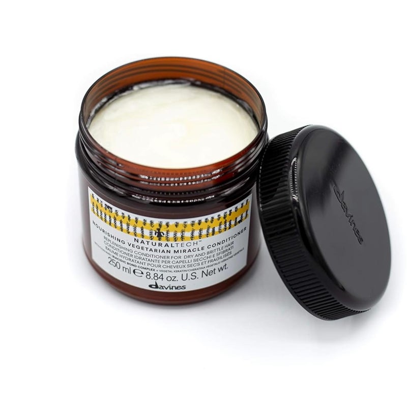Davines Naturaltech NOURISHING Vegetarian Miracle Conditioner, Moisturize And Hydrate Brittle And Unstructured Hair, Add Softeness While Brightening, 8.84 oz. - Image 5