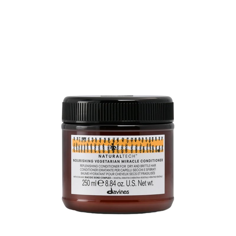Davines Naturaltech NOURISHING Vegetarian Miracle Conditioner, Moisturize And Hydrate Brittle And Unstructured Hair, Add Softeness While Brightening, 8.84 oz. - Image 1