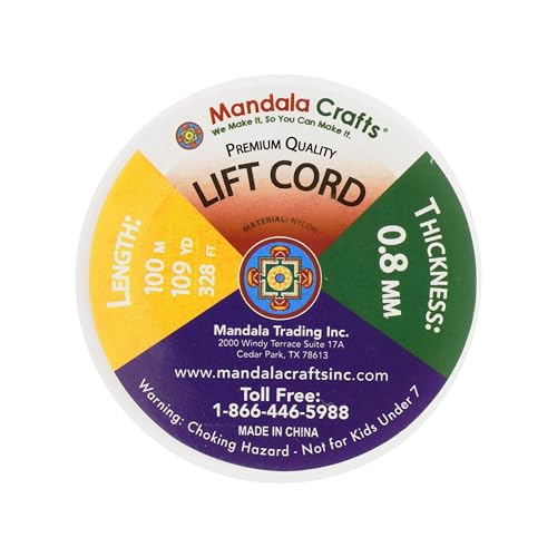 Mandala Crafts 0.8mm Egg Shell Blind Strings Lift Shade Cord - 109 Yards Braided Nylon Cord for Roman Shades, Curtain String, and Blinds Repair or Replacement - Image 3