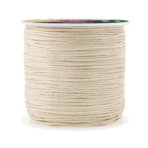Mandala Crafts 0.8mm Egg Shell Blind Strings Lift Shade Cord - 109 Yards Braided Nylon Cord for Roman Shades, Curtain String, and Blinds Repair or Replacement - Image 1