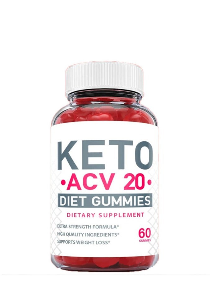 KETO Slim Detox Weight Loss Apple Cider Fit Keto Acv 20 Diet Gummies Dietary Supplement 60 Gummies - Image 1
