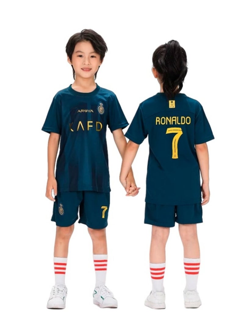 M MIAOYAN - M MIAOYAN Ronaldo's new Riyadh victory away children's football jersey - Image 1