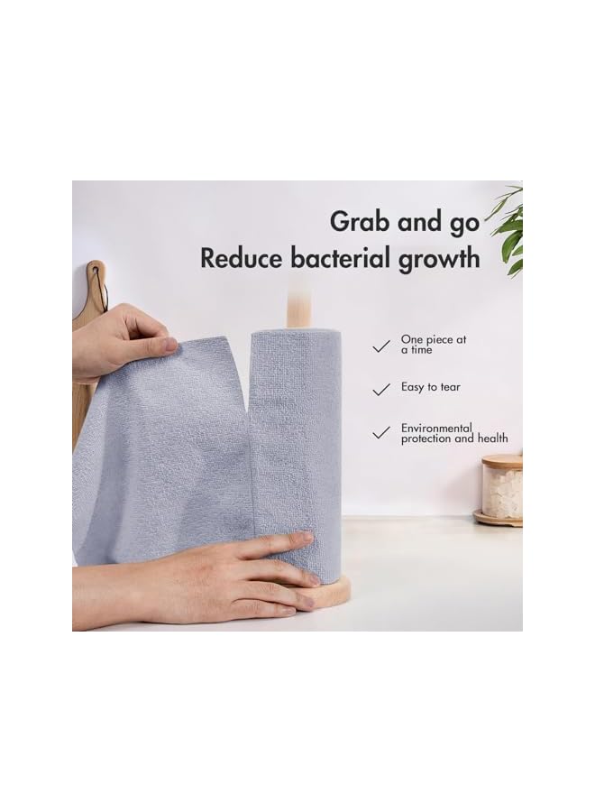 PROMASS promass COOLive Microfiber Cleaning Cloth 20 Pack, Reusable Paper Towels Wet & Dry Cleaning Cloth 10"" X 10"", Kitchen Cleaning Wipes Lint Free Rags, Microfiber Towels for Cars 1 Roll (Blue), MF2896 - Image 2