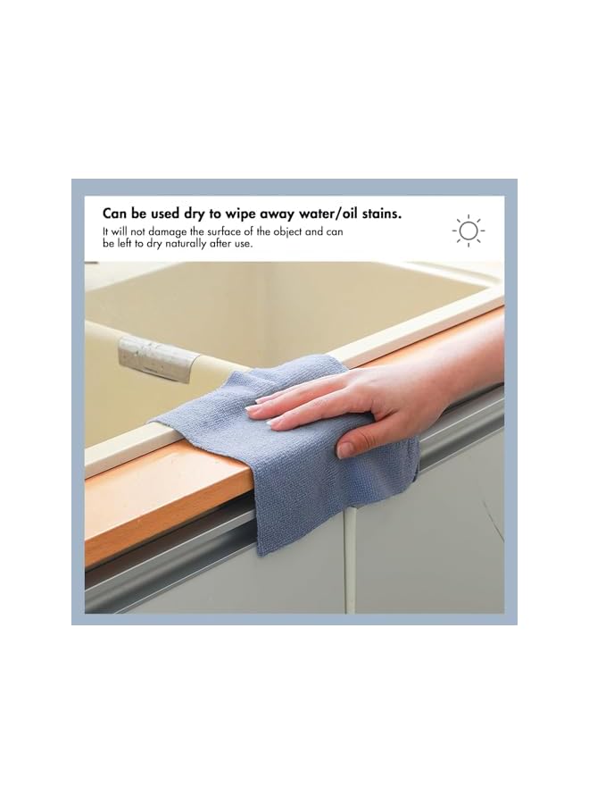 PROMASS promass COOLive Microfiber Cleaning Cloth 20 Pack, Reusable Paper Towels Wet & Dry Cleaning Cloth 10"" X 10"", Kitchen Cleaning Wipes Lint Free Rags, Microfiber Towels for Cars 1 Roll (Blue), MF2896 - Image 4