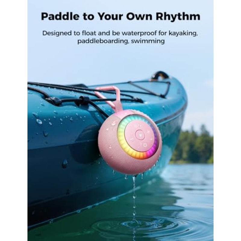 tooth Shower Speaker Waterproof IPX7: Removable Vacuum-Lock Suction Cup, 360° Surround Sound, RGB Light, Portable Wireless Speaker for Beach, Pool, Kayak, Back to School Gifts for Adult Teen - Image 3