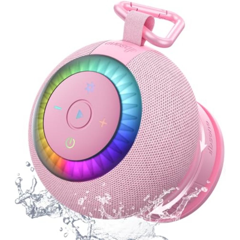 tooth Shower Speaker Waterproof IPX7: Removable Vacuum-Lock Suction Cup, 360° Surround Sound, RGB Light, Portable Wireless Speaker for Beach, Pool, Kayak, Back to School Gifts for Adult Teen - Image 1